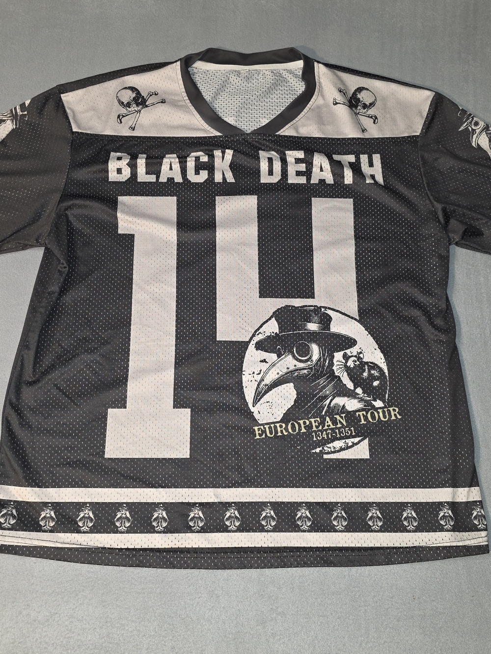 Black Death European Tour Mesh Jersey Black & White